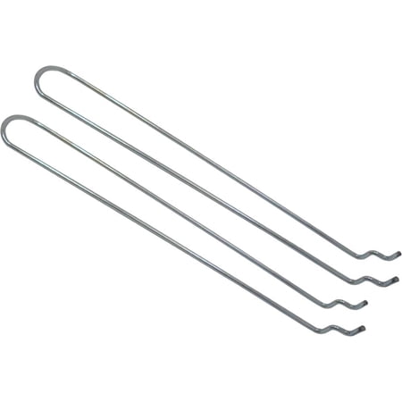 ToolUSA Zinc Plated Double Peg Hooks | 10" (25.4 cm) Length | 2-Piece Set | Rounded Safety Design | Heavy-Duty Storage for Tools | Compatible with Standard Pegboards