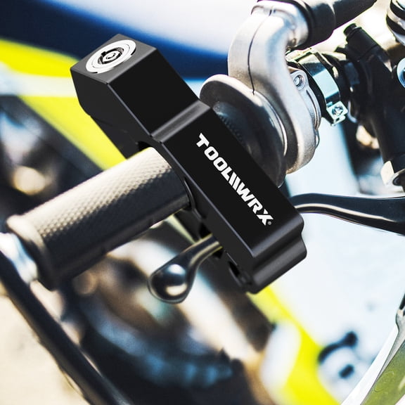 ToolWRX Motorcycle Handlebar Lock Grip - Heavy Duty Anti-Theft Locking Device for Handlebar & Throttle - Ultimate Security for Scooters, ATVs, Electric Bikes - Premium Security Accessory for Riders