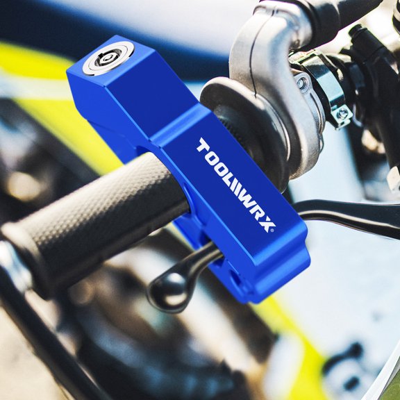ToolWRX Motorcycle Handlebar Lock Grip - Heavy Duty Anti-Theft Locking Device for Handlebar & Throttle - Ultimate Security for Scooters, ATVs, Electric Bikes - Premium Security Accessory for Riders