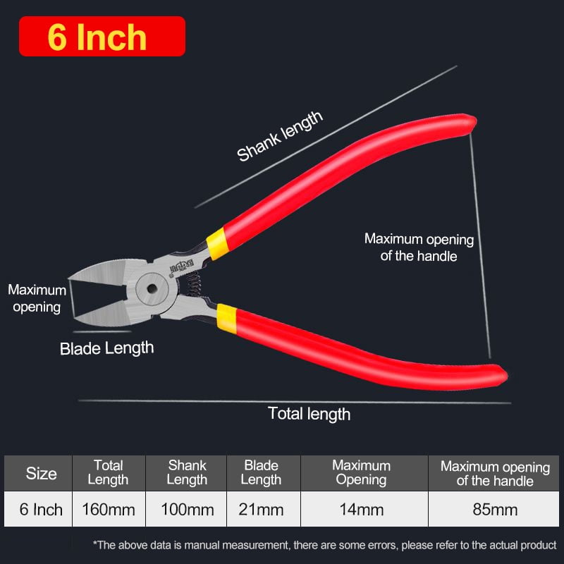 LAOA Japan 6 Inch Diagonal Cutter Pliers - Cr-V Steel, Plastic & Soft Wire Cutting, Jewelry & Electrical Tool - View #3