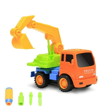 Toolbench Time! Take-A-Part Excavator Truck Set - Yellow