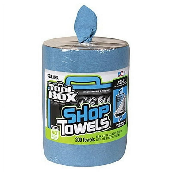 Toolbox 200 Count Blue Shop Towel Refill Refills Big Grip Bucket #5520, Each