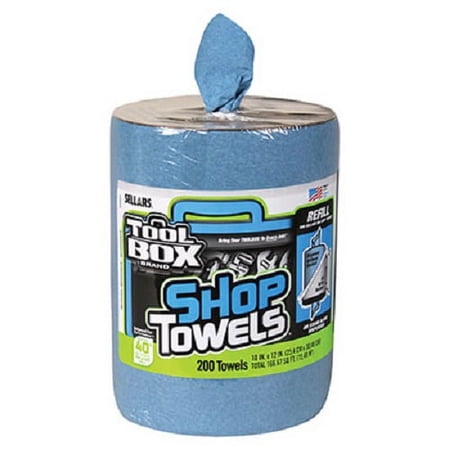 Toolbox 5520701 Blue Shop Towel 200 Count Refill For Dispenser Bucket - Quantity of 3 Rolls