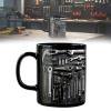 Toolbox Coffee Mug, Tool Kit Mug, 11oz 3D Visuals Tool Design Ceramic Cup, The Ultimate Mechanic's Tool Box Cup, Durable & Microwave-Safe, for Mechanical Enthusiasts,EA