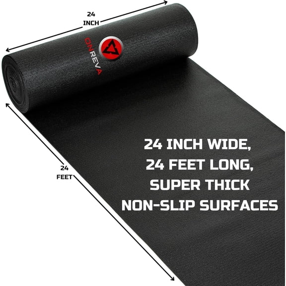 Toolbox Drawer Liners, Cabinet, Heavy Duty Shelf Rubber Mat, Tool Box Liner 24 inch Wide x 24 Ft Large, Workbench, Black, Non Slip Pad Organizer for Rolling Tool Chest Drawers