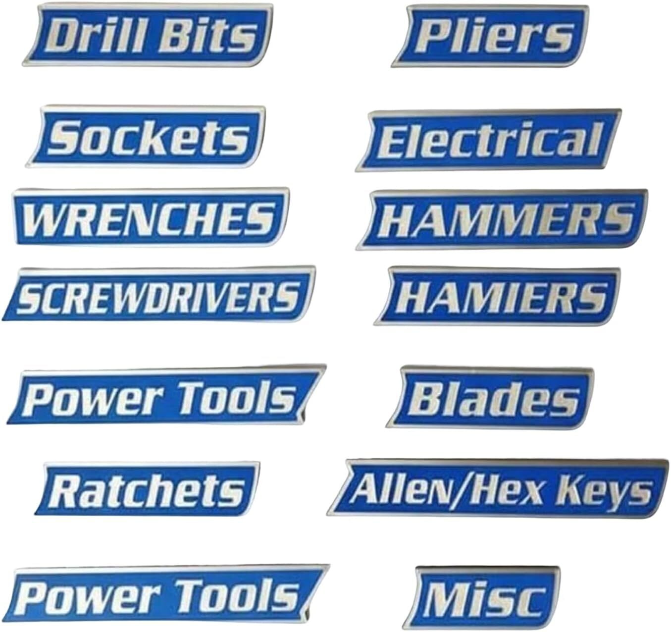 Toolbox Drawer Tags, 3D Magnetic Tool Box Labels, 12 Pieces, Reusable ...