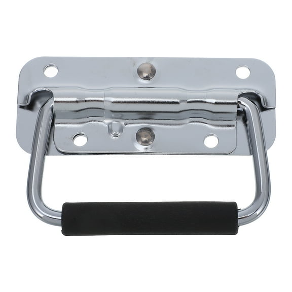 Toolbox Folding Handle Drawer Handle Tool Cabinet Pull Spring Handle 10.00X7.00X1.00CM Silver