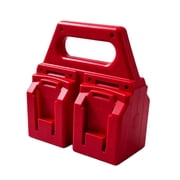 Toolbox For Parkside 18V Packs, Four Slot Carry Rack, ABS Holder, Vented Center, Home Garage Repair Setup, Visible Access