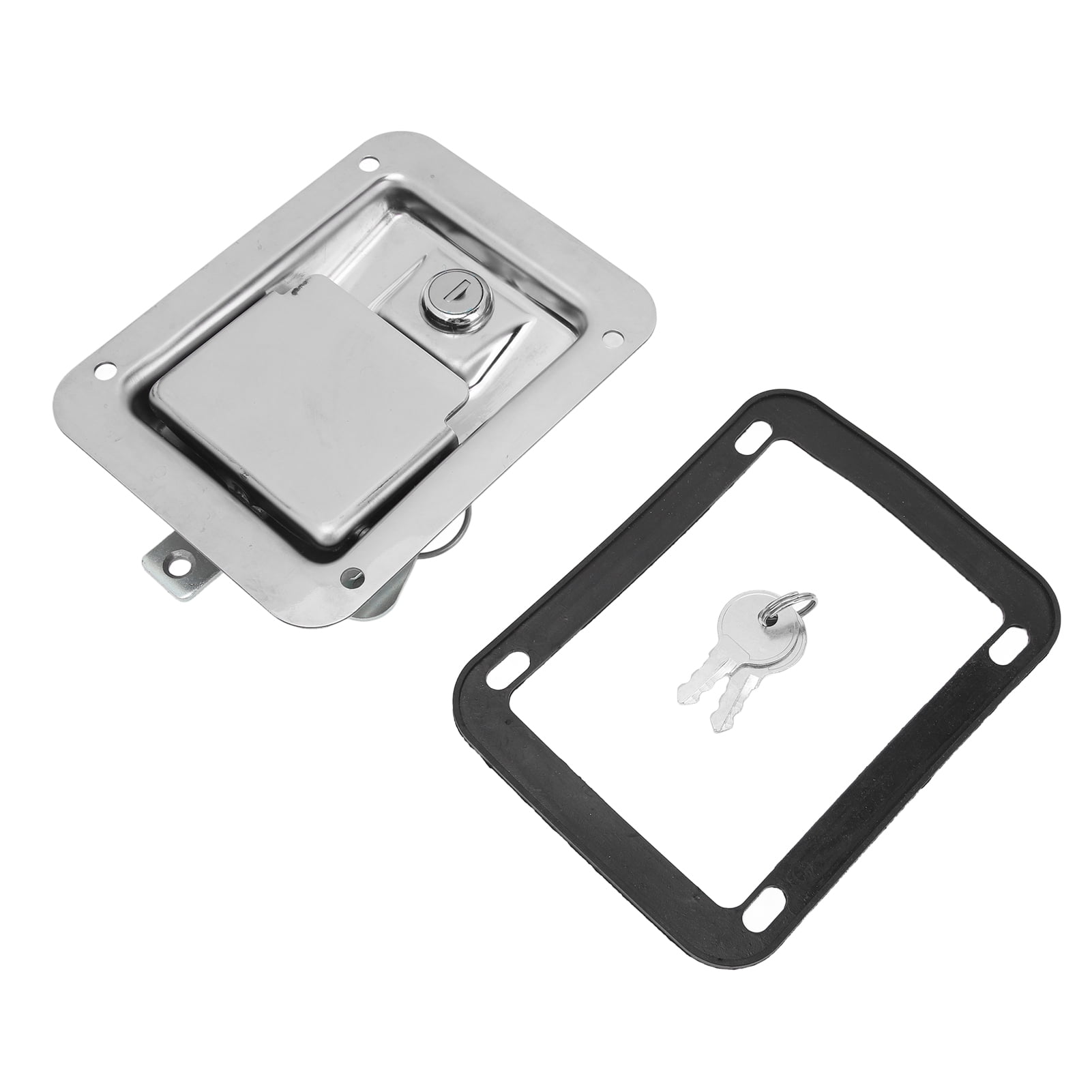 Toolbox Latch Flush Mount Locking Paddle Latch with 2 Keys for Trailer