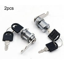 Toolbox Lock Replacement Lock Tubular Cam Lock Cabinet Locks with Keys (2 Pack)