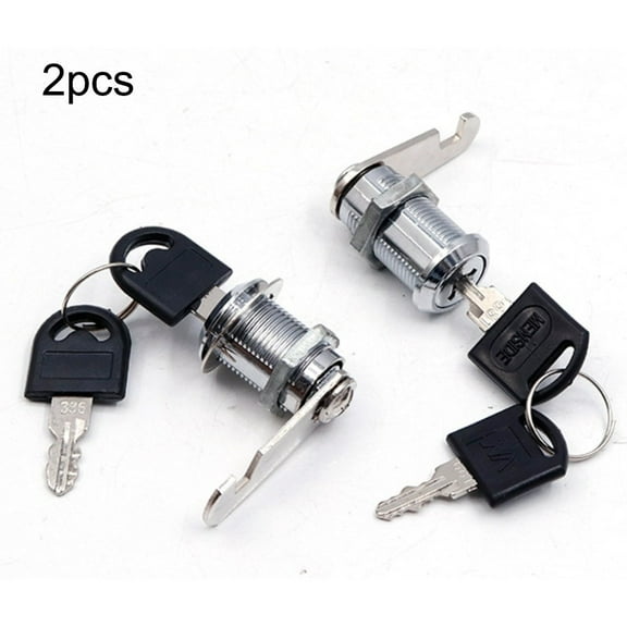 Toolbox Lock Replacement Lock Tubular Cam Lock Cabinet Locks with Keys (2 Pack)
