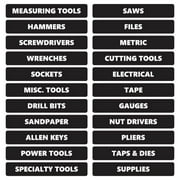 Toolbox Organizational Magnetic Labels by DCM Solutions Black, 0.75H x 4.5W
