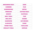 thumbnail image 1 of Toolbox Organizational Magnetic Labels by DCM Solutions (Pink Inverted, 0.5"H x 4.5"W), 1 of 2