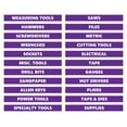 thumbnail image 1 of Toolbox Organizational Magnetic Labels by DCM Solutions (Purple Inverted, 0.5"H x 4.5"W), 1 of 2