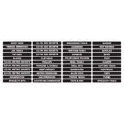 Toolbox Organizational Magnetic Rounded Labels Advanced Set by DCM Solutions Black, 0.5"H x 4.5"W