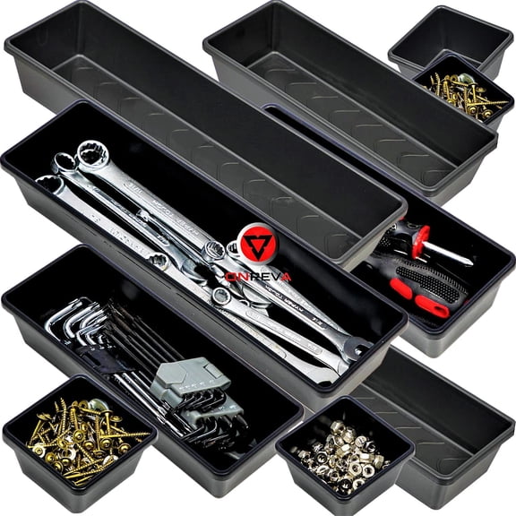 Toolbox Organizer Tray Divider Set, Extra Large Toolbox Tray, Toolbox Organizer and Storage Set, Roller Toolbox Drawer Dividers, Hardware Screwdriver Pliers Organizer, 6 Piece