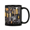 thumbnail image 1 of Toolbox Print Ceramic Mug For Coffee Tea With Ergonomic Handle Dishwasher Safe Durable Construction Unique Design, 1 of 5