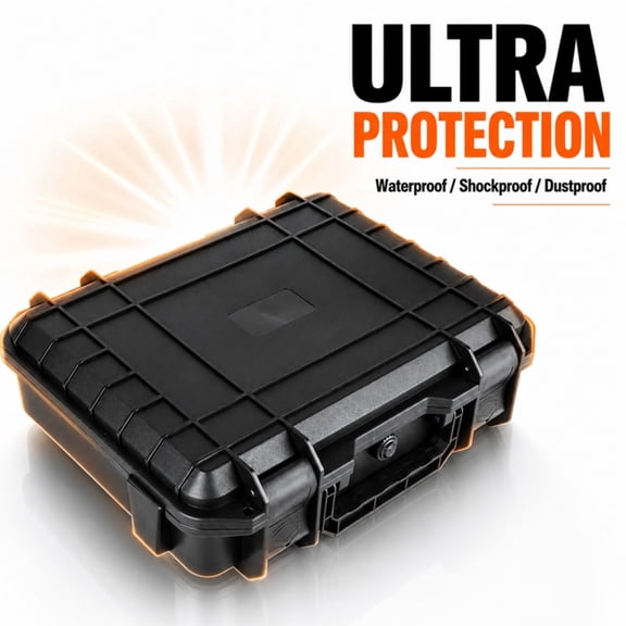 Toolbox Shockproof Waterproof Hard Storage Case with Customizable EVA Foam, Rugged Protective Box for Outdoor Gear Tools Camera
