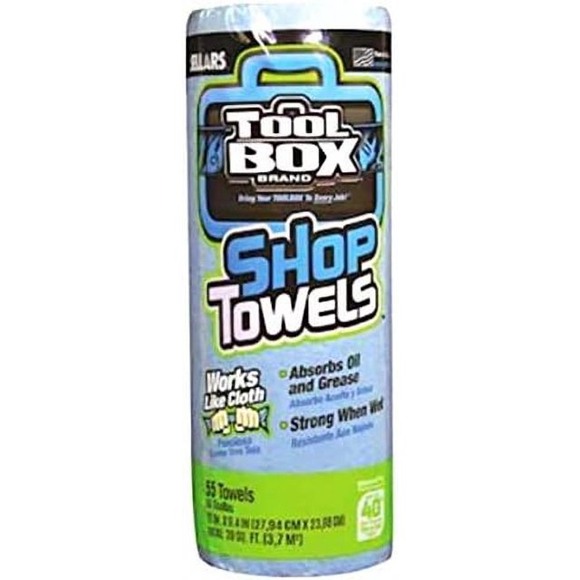 ToolBox Z400 Blue Shop Towel Recycled Disposable 54400, 11" L x 9.4" W