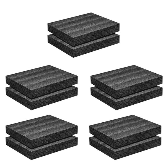 Toolbox and Camera Case Foam Inserts - 10 Pack, 16x12x2 Inch Polyurethane Foam Sheets