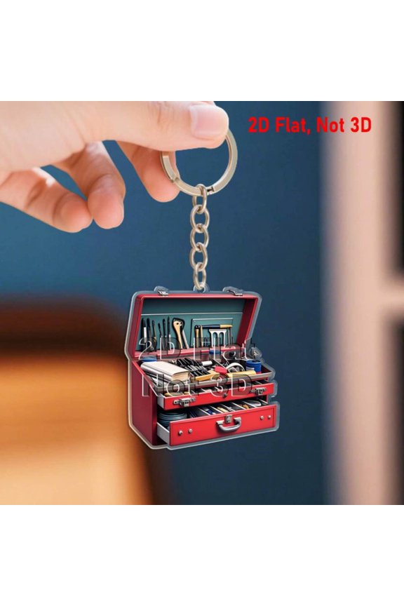 Toolbox keychain , Custom Name Mechanic keychain , Tool Lovers Gift, Carpenter Gift for Dad