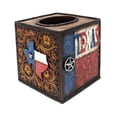 thumbnail image 1 of Tooled Leather with Texas Symbols Lone Star Tissue Box Cover - Southwestern Home Decor - Rustic Decorative Tissue Box Holder - for Western Ranch and Farmhouse, 1 of 7