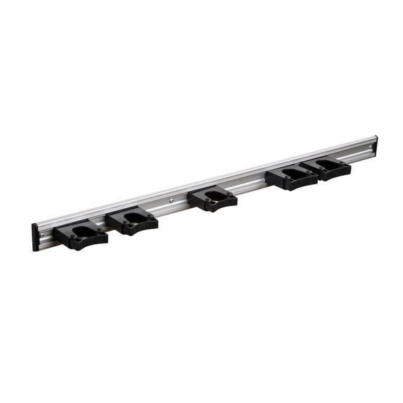 Toolflex Original 36 in Garage Tool Organizer with 5 Rail or Wall Mount Holders - Black (473-9-0302-1)