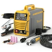 Tooliom TIG Welder with Pulse Welding, Multifunctional DC, 110/220V Dual Voltage, Yellow