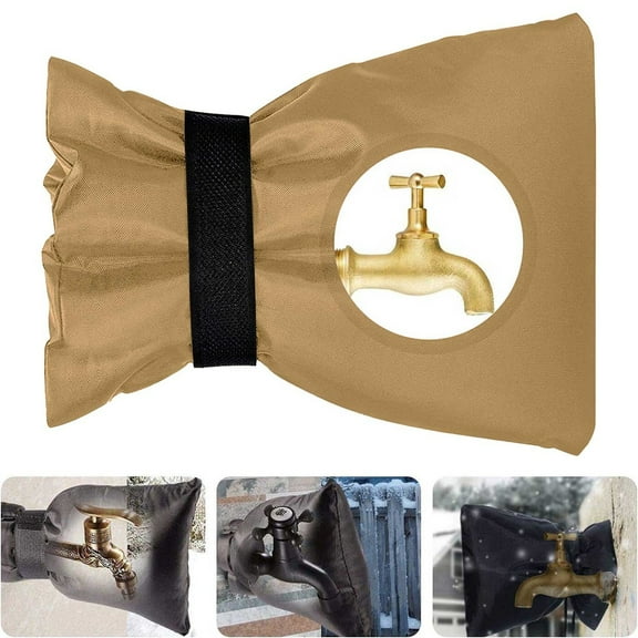 Toolix 1PC Faucet Cover Faucet Fre Ezing Prote Ction For Faucet Outdoor Faucet Socks Water Proof Pipe Insulation Hose Cover Socks Anti Fre Ezing Prote Ction Insulated Hose Cover(1Pack)