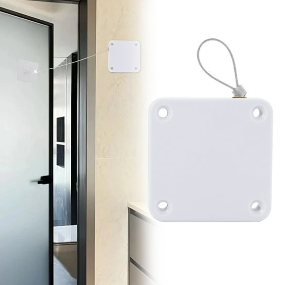 Toolix 2024 Upgraded Automatic Door Closer Automatic Screen Door Closer Sliding Screen Auto Door Closer With Drawstring Drill Door Closer For Home Residential Commercial Bed