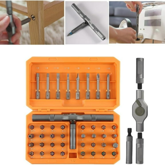 Toolix Tool Bag 42 In 1 Screwdriver Set 42 In 1 Screwdriver T Handle Multi Function Repair Tool With Detachable Handle Diy Multi Purpose Screwdriver Repair Tool