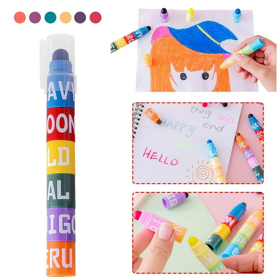 Toolix Clearance Ballpoint Pen under $6 Creative Color-changing 6 Color Pens Students Use Markers With Colorful Crayons