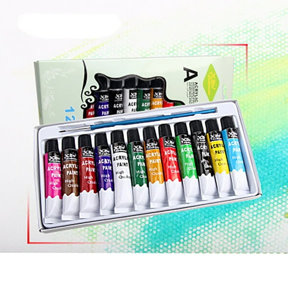 Toolix Color 12mlDIY Set 12-color Acrylic Hand-painted Pigment Paint Office & Stationery