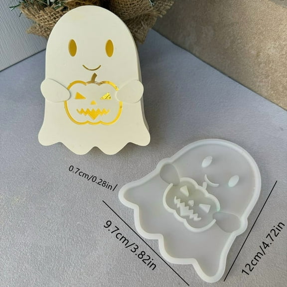 Toolix DIY Silicone Mould Halloween Ghost Atmosphere Night Light Silicone Mold B