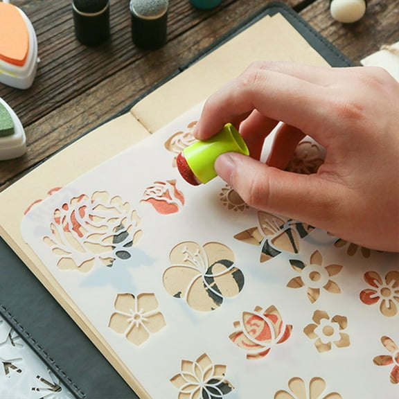 Toolix DIY Sponge Finger Painting Kit Hand Account Printing Mud Tool