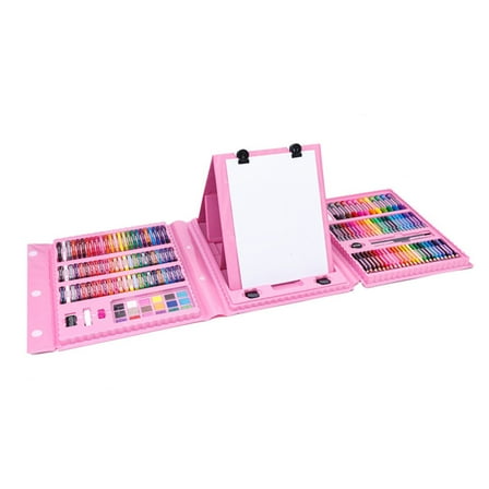 Toolix Deluxe 6 In 1 Art Creativity Set™ Kids Drawing Tools Watercolor Pencil Set Color Pen Brush Set Student Art Easel Tools Painting Set (176 Pieces)5ml