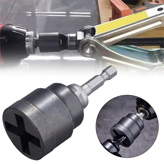 Toolix Drill Bits & Accessories Jack Socket Sleeve Adapter – Heavy Duty Stabilizer Jack Drill Adapter For RV Trailer Vehicle – 1/2” Hex To 3/4” Square Drive Fit