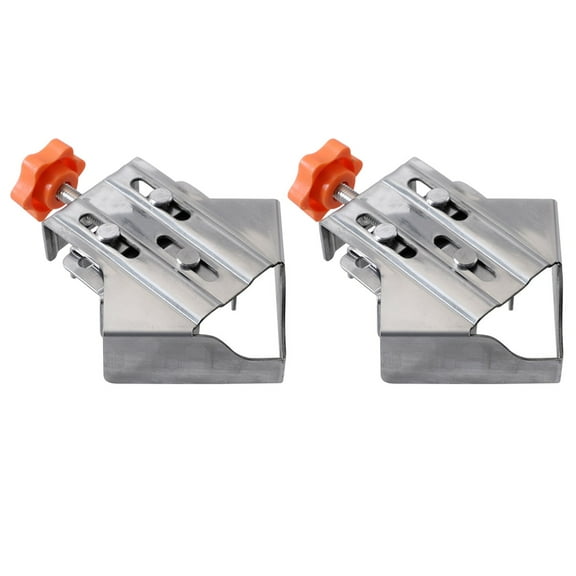 Toolix Fixing Clip Stainless Steel Closed-End Right-Angle Clamp (2-Pack)