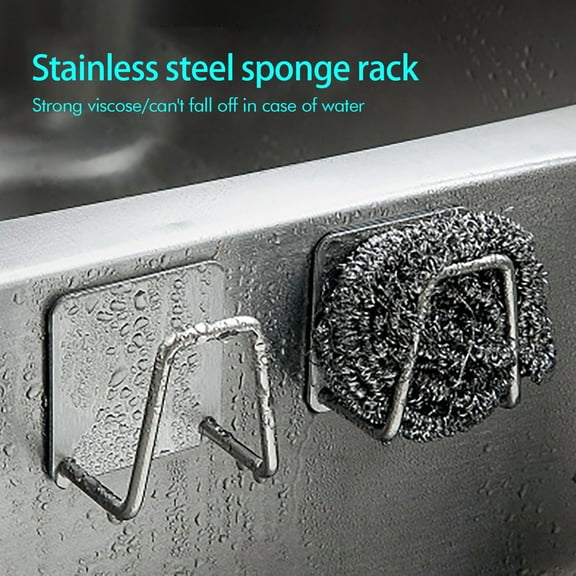 Toolix Hooks 2Pc Stainless Steel Drain Rack Kitchen Utensils Rack