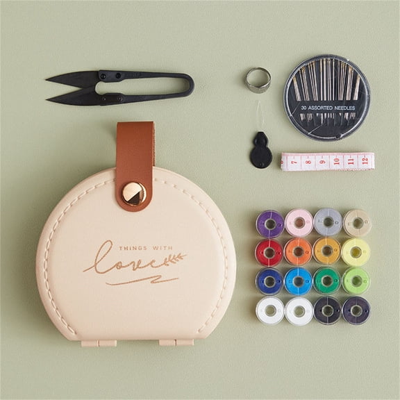 Toolix Needle and Thread Kit Multifunctional Sewing Kit Apricot
