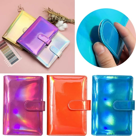 Toolix Notebook Colorful Laser Macaron Loose-Leaf Notebook Orange