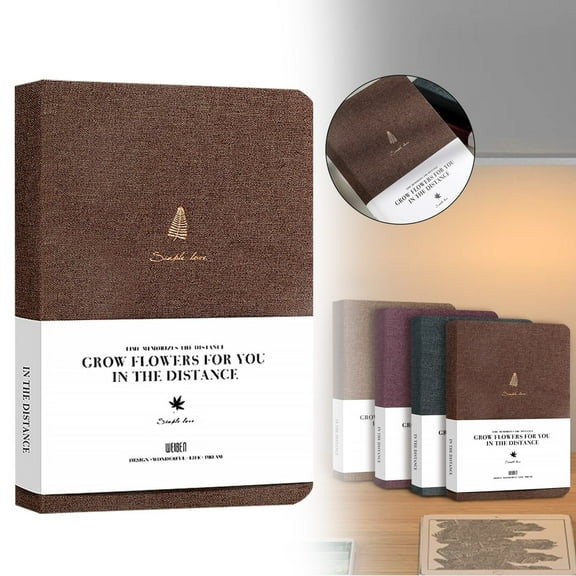 Toolix Notebook Linen Fabric Premium A5 Hardcover Lined Notebook Journal Medium 19x 13x 1.3cm 100gsm Premium Paper Numbered Pages Inner Pocket Brown