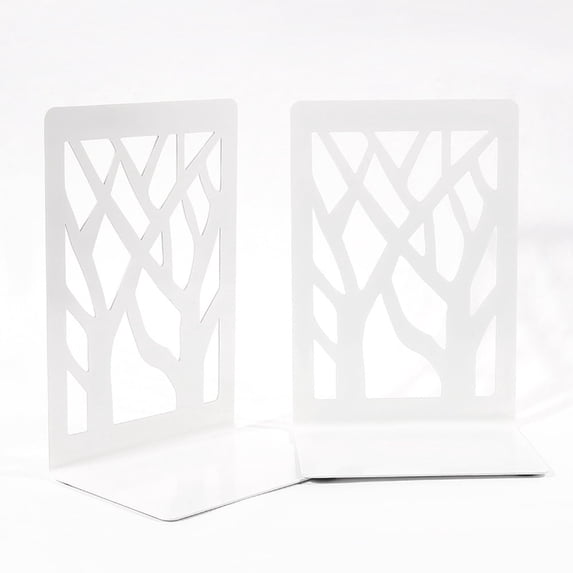 Toolix Office&Craft&Stationery 1 Pair Of White Tree Shadow Bookends