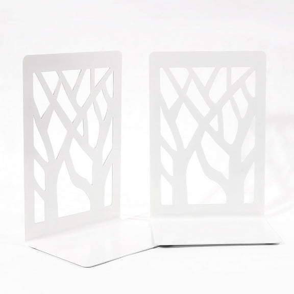 Toolix Office&Craft&Stationery 1 Pair Of White Tree Shadow Bookends