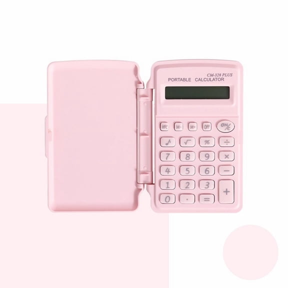 Toolix Office&Craft&Stationery Mini Calculator Cover 8 Digits Big Buttons Large LCD Display Operated Portable Student Finance Desktop Calculator
