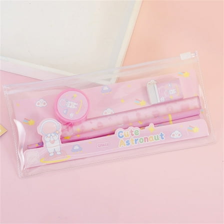 Toolix Office&Craft&Stationery Pink Stationery Set