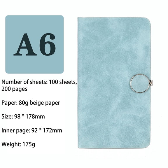 Solivara Office&Craft&Stationery Round Magnetic Closure Notebook Light Blue