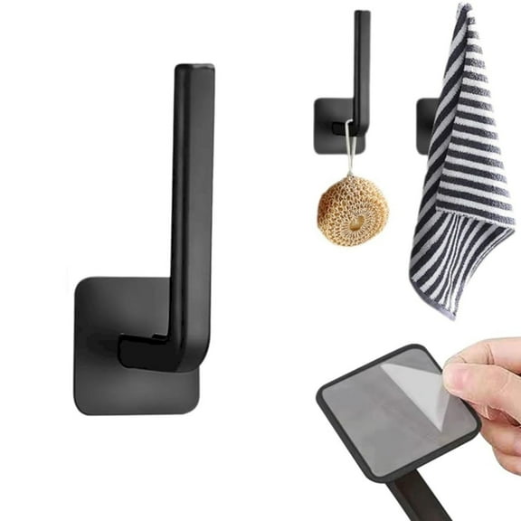 Toolix Hooks Paper Towel Holder Self Adhesive Heavy Duty Plastic Towel Hook Kitchen Hook New Under Cabinet Wall Mount Paper Towel Rack Paper Towel Bar For Kitchen Bathroom Laundry