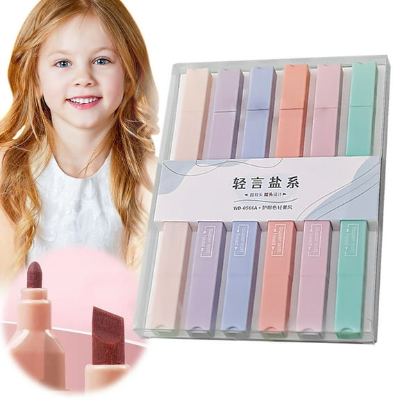 Toolix Pen Double-Ended Marker Highlighter Color Square Salt Series