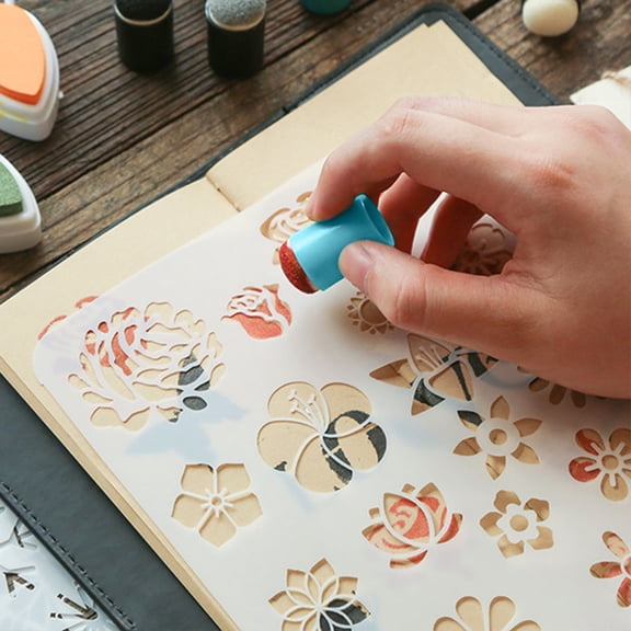 Solivara Stationery Set DIY Sponge Finger Painting Kit Hand Account Printing Mud Tool